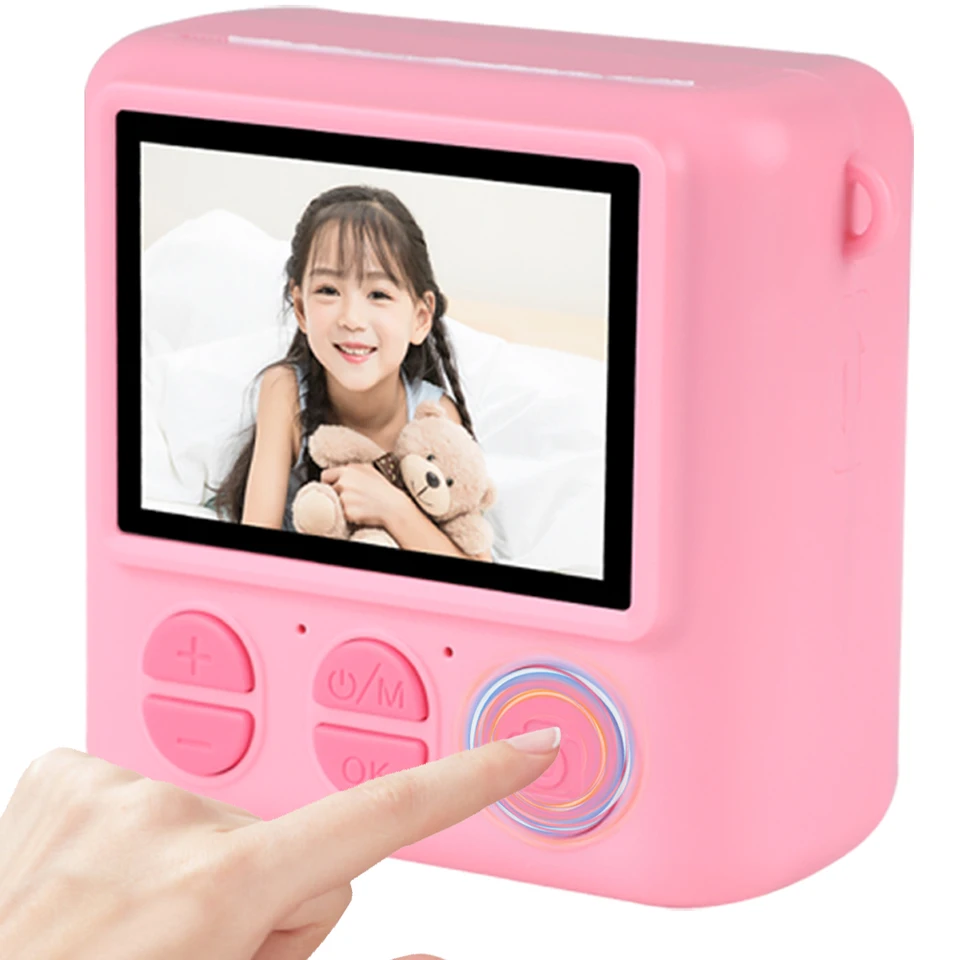 Kids Mini Instant Print Fotoaparát 1080p DETICKÝ DIGITÁLNA COMOERA DISTIC DIGICKÁLNA CEMORA Viac ako 3 roky pre chlapcov Dievčatá darčeky k narodeninám