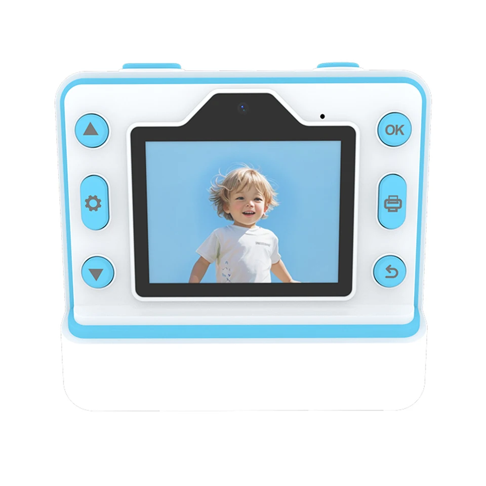 Kids Mini Instant Print Fotoaparát 2.4 fotoaparát s fotoaparátom s fotografiami s 3 rolkami tlačený papier Zábava pre domácich majstrov pre chlapcov a dievčatá vek 3-12