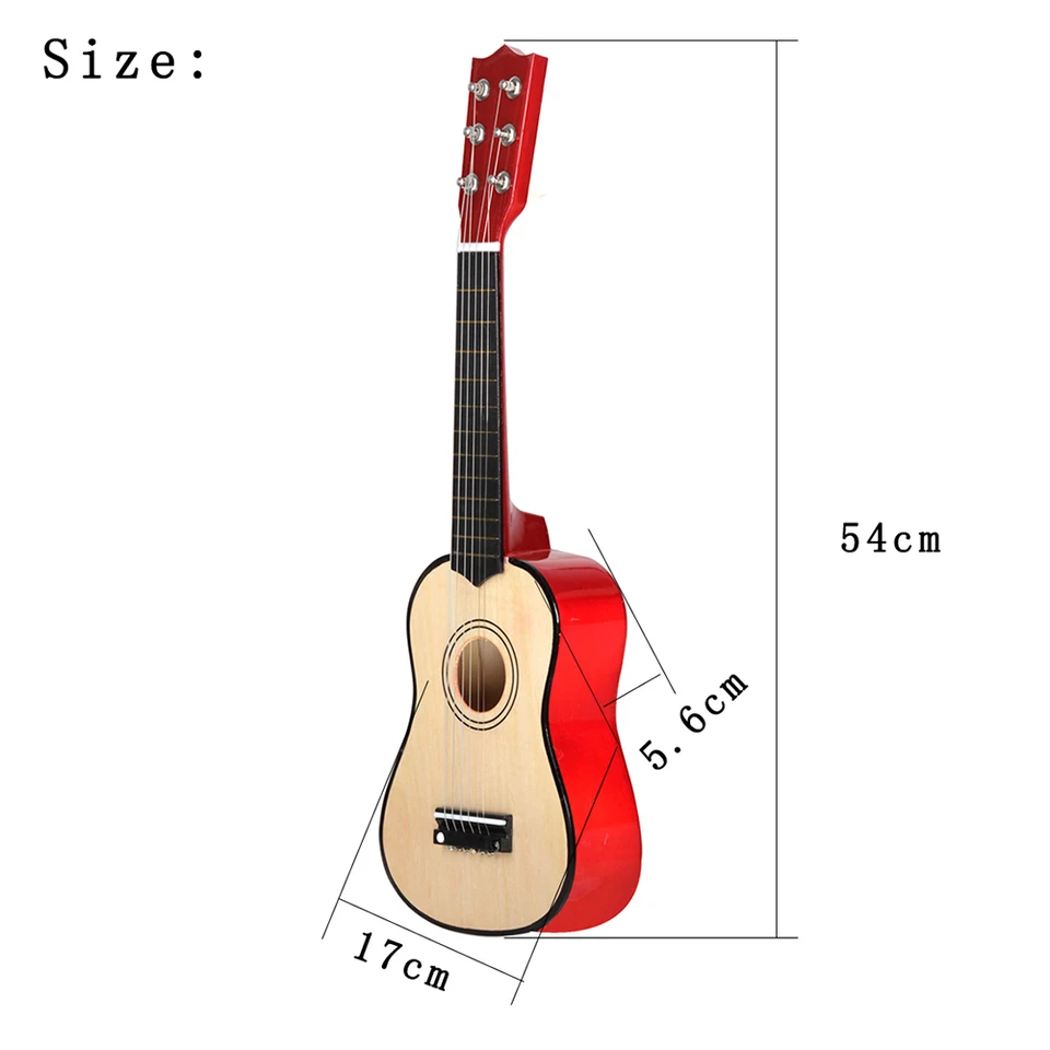 Kids Mini Wood Guitar ukulele 6 Strings Musical Instruments Vzdelávacie hračky Darček pre milovníkov hudby Hrá doplnky