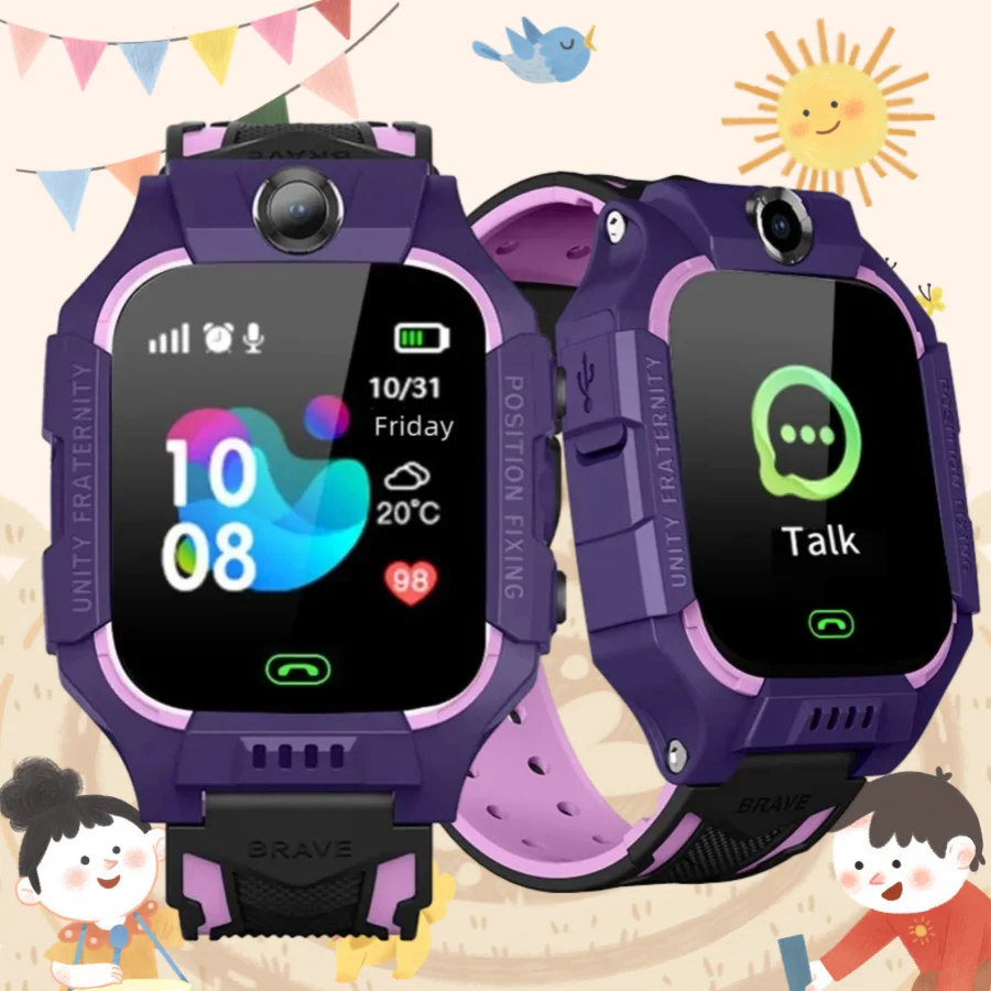 Kids Smart Watch Math Math Game Fleglight lbs lbs lbs SIM karta 2G volanie fotoaparátu SOS Back Monitor Children Deti Smartwatch Clock Darček