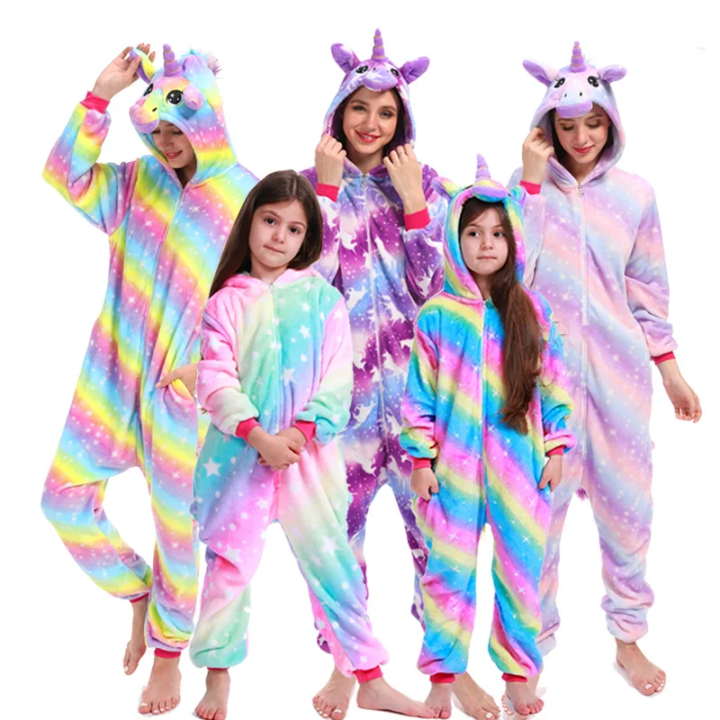 Kigurumi Unicorn Onesies karikatúra pyžamy pre dospelých Ženy Men Zvieracie pyžamy Homewear Halloween vianočné kostýmy Cosplay Party