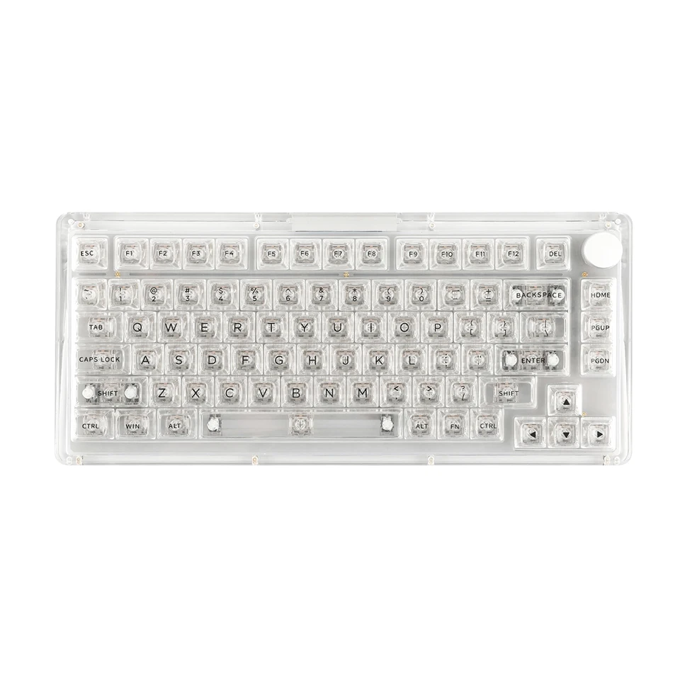 Kiiboom Phantom 81 V3 75% Hot Swapble Acryl Acrylové tesnenie USB-C káblové/Bluetooth 5.0/2,4 GHz Wireless Mechanical Keyboard pre Win/Mac