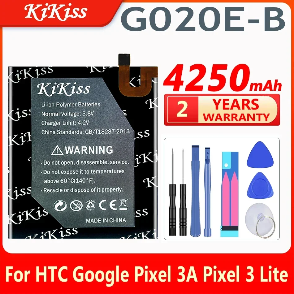 Kikiss 4250 mAh G020E-B Výmena batérie pre HTC Google Pixel 3a Pixel 3Lite Pixel 3 Lite