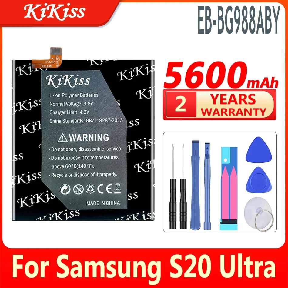 Kikiss batéria 5600 mAh eb-bg988aby pre Samsung Galaxy S20 Ultra S20ultra S20U High-Capacity Phone Batteries batérie batérie