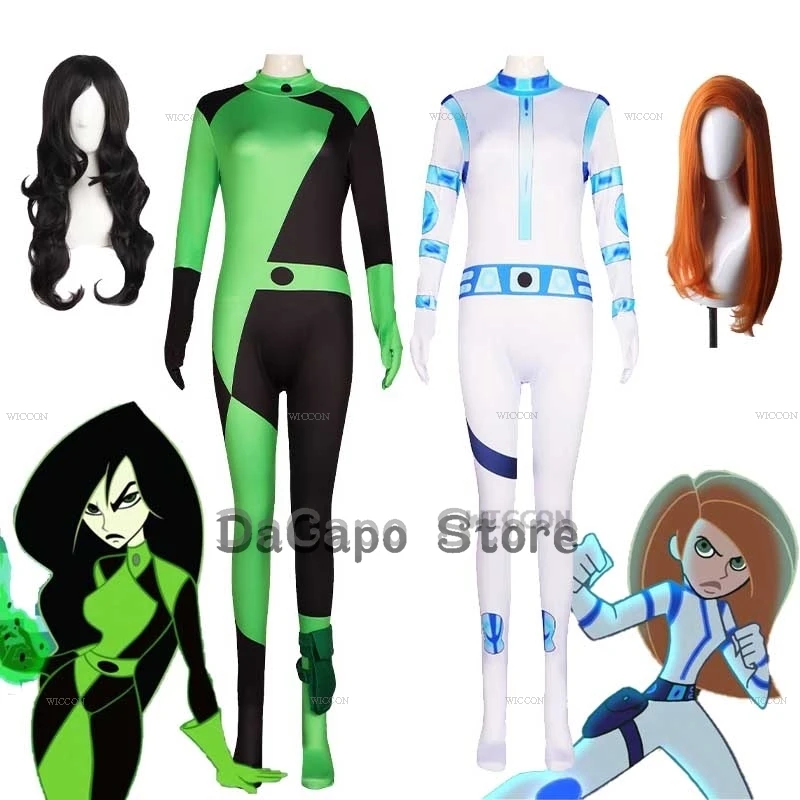 Kim Shego Cosplay možné anime cartoon Series Superhrdina kombinézy kostým parochne Halloween antihrdinské dediny jednotné roleplay