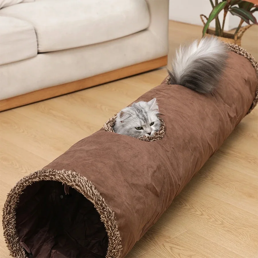 Kimpets Suede Velvet Cat Toy Cat Cat Tunnel Skladací spacák Cat Puzzle Interaktívna vŕtačka Hračka Extra veľký priestor