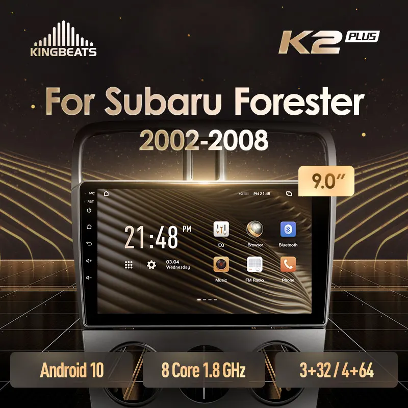 KingBeats Android 10 Octa -Core Head Unit Hu 4G In Radio Multimedia Video Player navigáciu GPS pre Subaru Forester SG 2002 - 2008 NO DVD 2 DIN DOUN DO DIN Android Car Stereo 2DIN