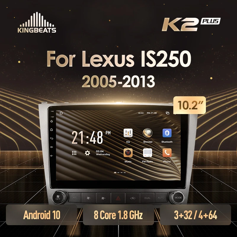 KingBeats Android 10 Octa -Core Head Unit Hu 4G In Radio Multimedia Video Player navigáciu GPS pre Lexus IS250 XE20 2005 - 2013 NO DVD 2 DIN DO DOUN DIN Android Car Stereo 2DIN DDR4