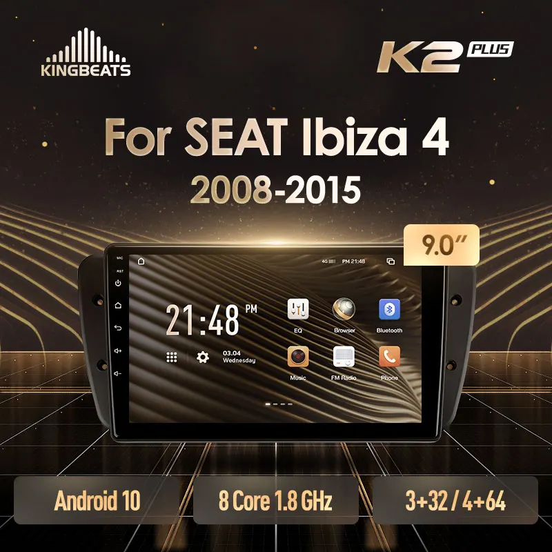 KingBeats Head Unit pre sedadlo Ibiza 6J IV 4 2008 - 2015 Android Octa -Core Hu 4G Car Aut Radio Multimedia Video Player Navigation GPS no DVD 2 DIN 2DIN DOUBLE DIN Car Stereo