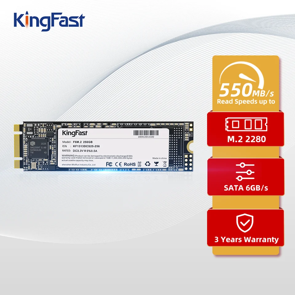 Kingfast M2 SATA SSD 512GB 1TB 2TB 128 GB 256 GB Spevný stav Drive 1 TB M.2 NGFF 2280