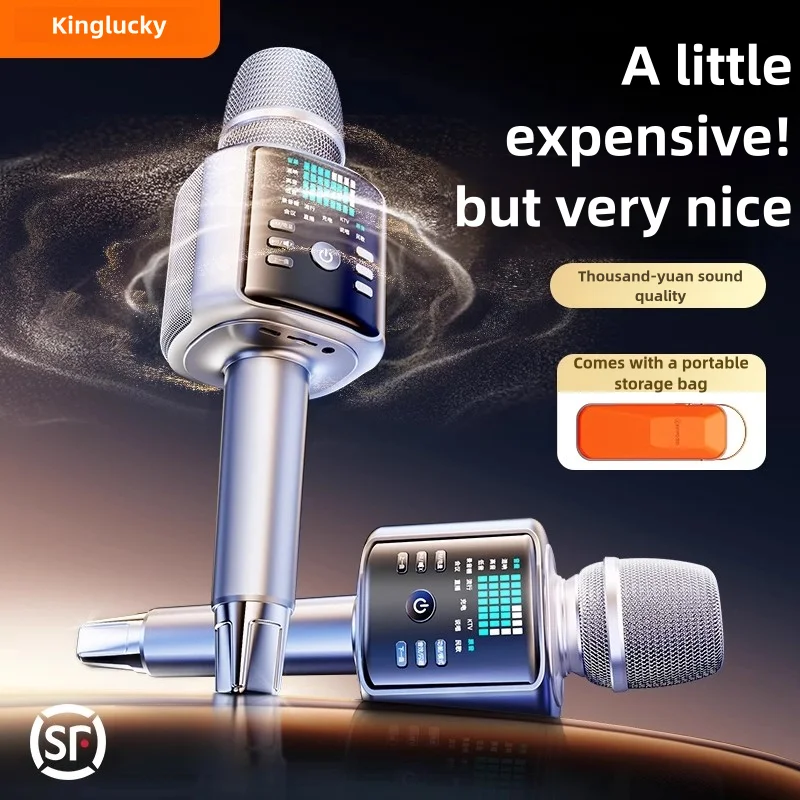 KingLucky H9PRO Mikrofón Audio integrovaný mikrofón Outdoor Home Karaoke Wireless Reproduktor Zvuková karta Singing Live Microfone