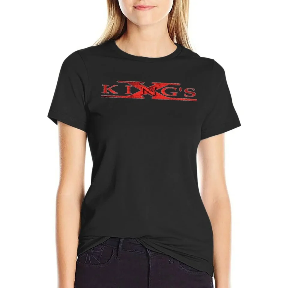 Kings x logo Band Tričko Tričko s krátkym rukávom Tee hippie oblečenie topy letné oblečenie roztomilé tričká pre ženy
