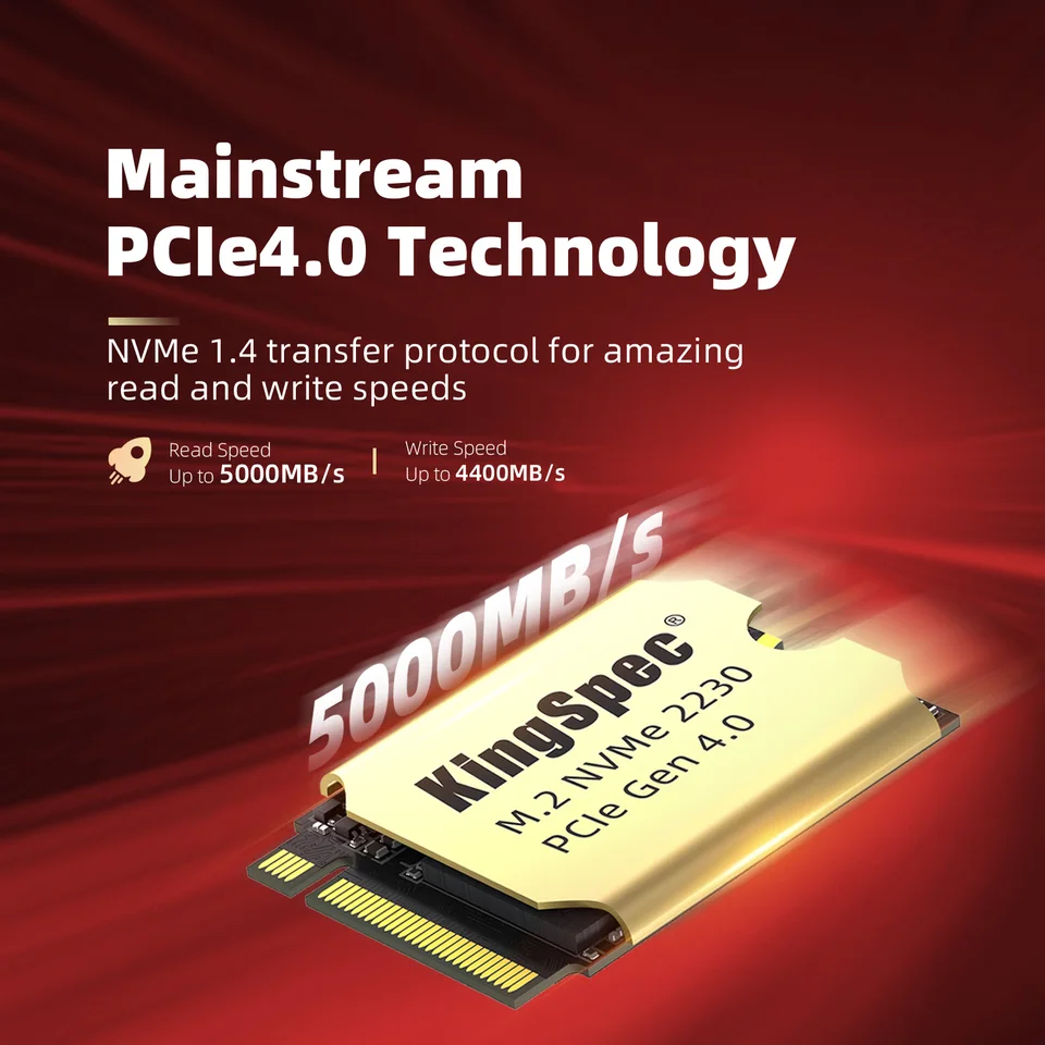 KingsPec NVME 2230 1T 2TB M.2 NVME PCIE 4.0 SSD PCIE GEN4 SSD M2 4.0 Pre parné paluby Mini PC Microsoft Surface3 4 Pro Lenovo Dell