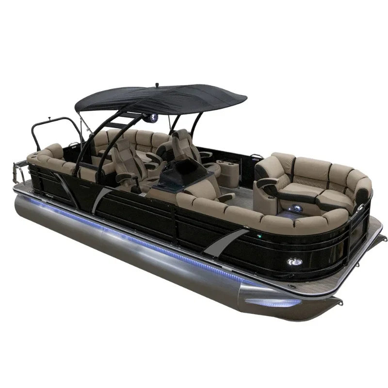 Kinocean Luxury Bezpečnosť Top markíza hliníka Pontoon Loď katamaran jachta pre rybolov a zábavu
