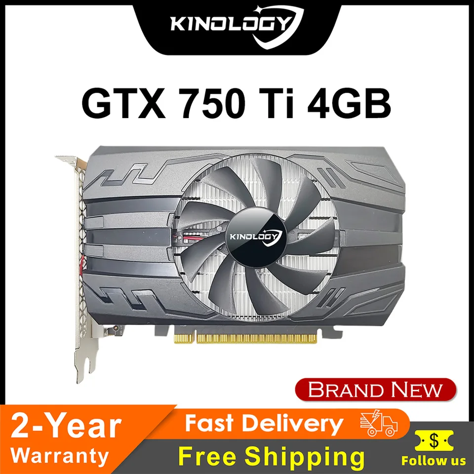 Kinológia GTX 750 Ti 4GB Plne nová grafická karta GDDR5 192BIT 750ti KLIKATNÁ KARTA 4GB PLACA DE VIDEO GTX 750 TI 4GB