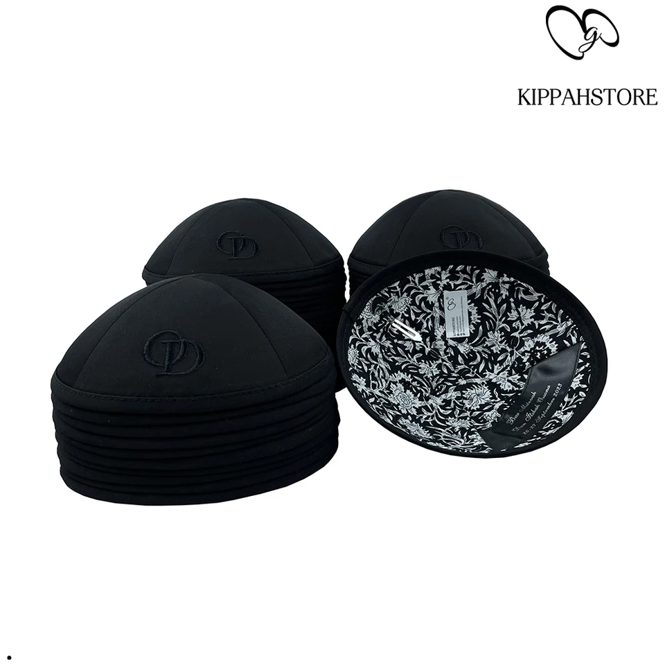 Kippa, Kippah, Kipot, Kipot, Yarmin, Black Flower, Kipa
