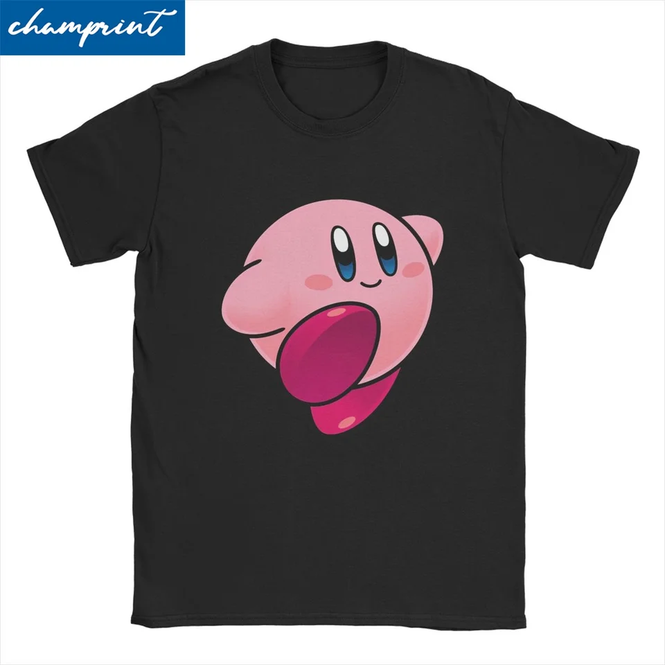 Kirbys Cartoon Game Tričká pre mužov Dámske vtipné 100% bavlnené tričko Crewneck krátke rukávy tričká Nové vrcholy príchodu