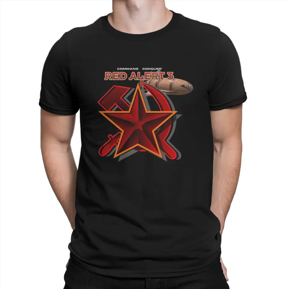 Kirov T tričká Pánske bavlnené novinky Tričká Crewneck Red Alert Tee tričko s krátkym rukávom