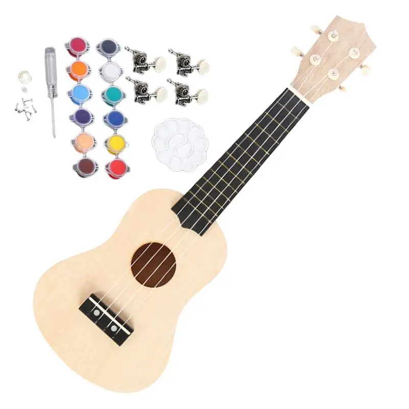 Kit ukulele sada drevená ukulele súprava 21/33inch súprava pre dospelých a začiatočníkov Kompletný zväzok začiatočníkov ukulele s basovými hmatníkmi