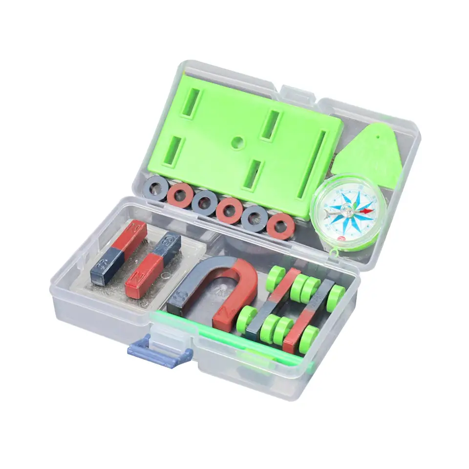 Kit vzdeláva vedecký experiment s nástrojom Ring Magnet silné magnetické príslušenstvo Strip ferit Iron Magnet Študenti detská puzzle