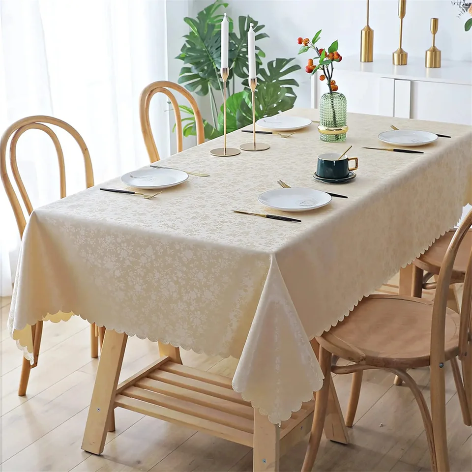 Kitinjoy obdĺžnik obrusový obrus vodotesný vinylový oblek utierateľný umývateľný stolík pre kuchynskú jedáleň 60x84 palca