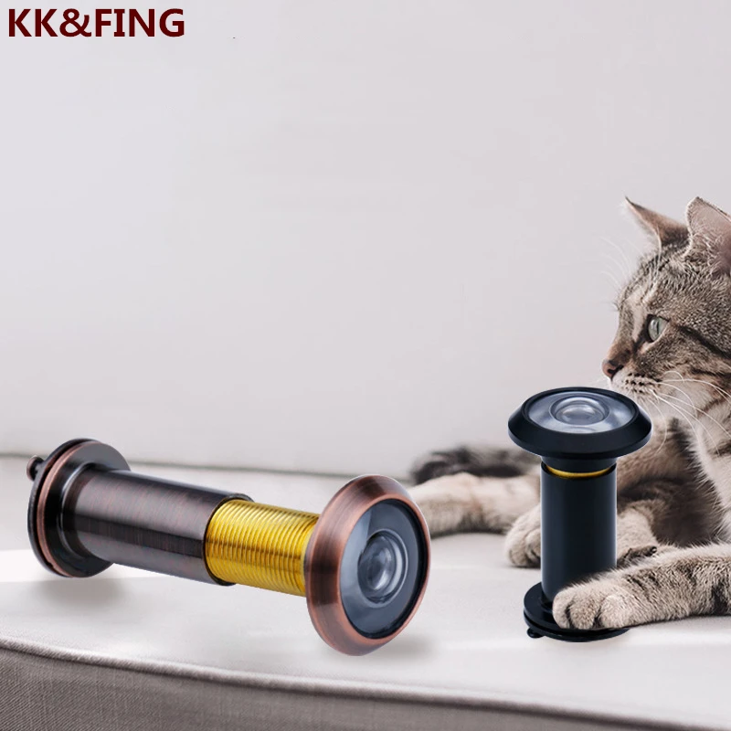 KK & FING proti krádeži dverí Cat Cat Eye Dvere Mirror HD sklenená šošovka 200 stupňov so širokouhlým uhlom bezpečnostného oka