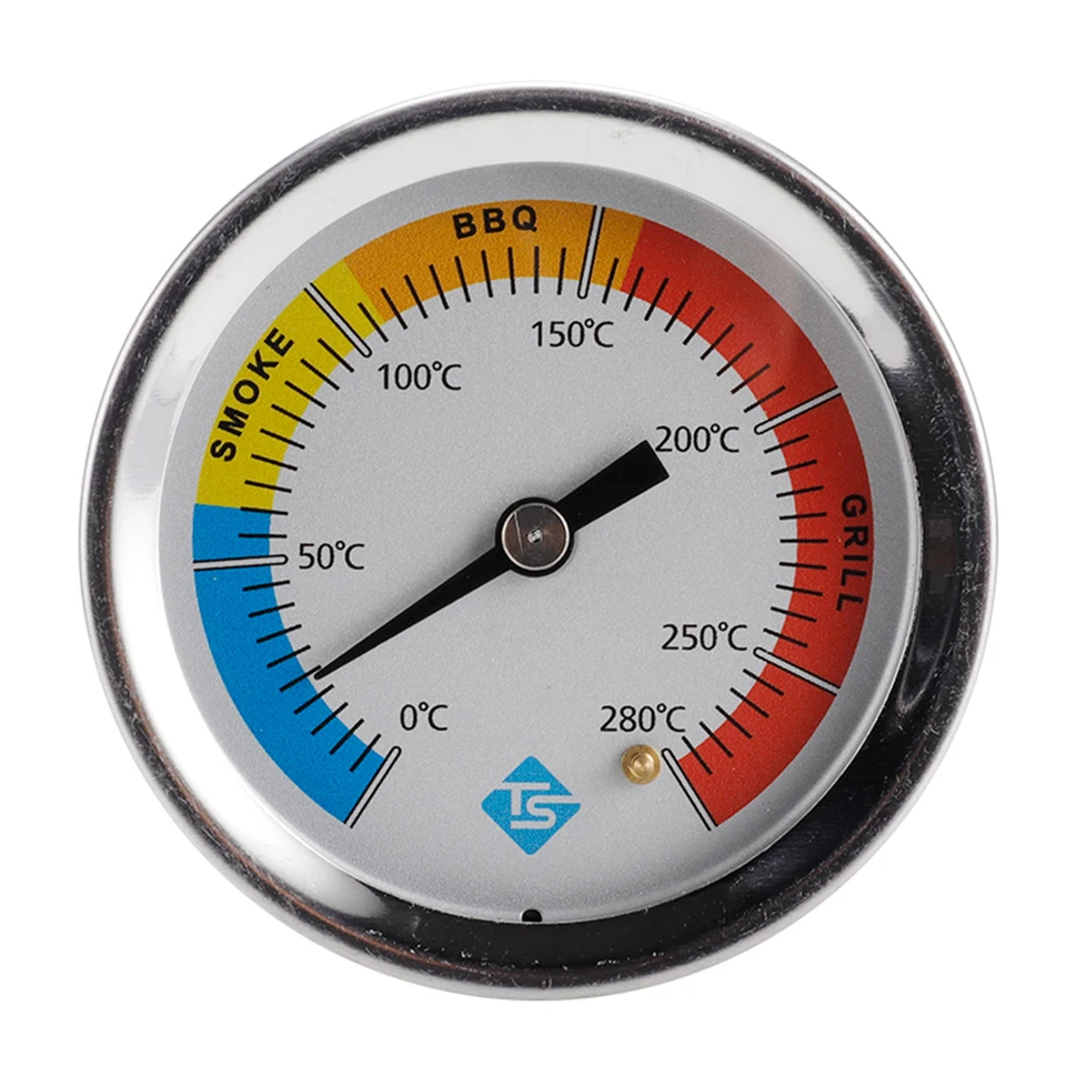 KKMOON Profesionálny teplomer z nehrdzavejúcej ocele Bi-metal Termometer Termometer 0 ~ 280 ℃ Pre grilovanie grilovacia rúra