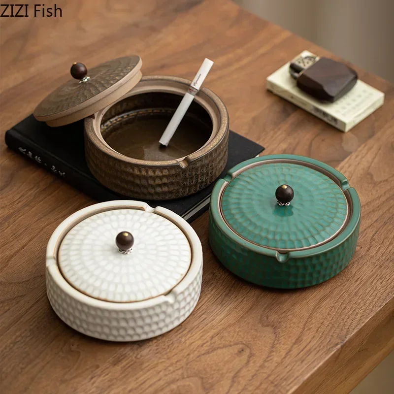 Kladivo Ceramic Ashtray Office Desktop Fajčenie Doplnky pre burinu popolníkového podnosu prenosný prenosný popolník darček pre priateľa