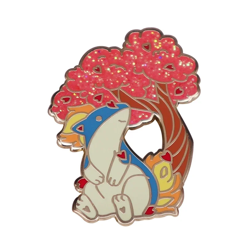Klasická hra Mouse pod Sakura Cherry Tree Broš
