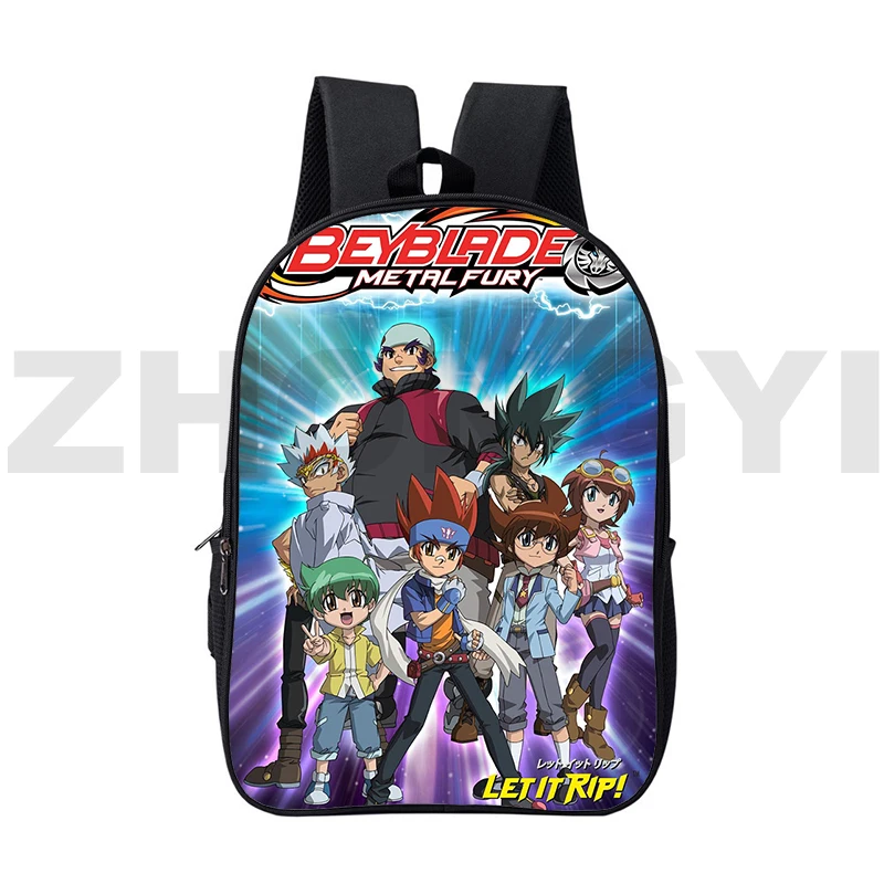 Klasická karikatúra Beyblade Burst Rucksnack batoh 16 -palcový notebook batoh 3D japonský anime Beyblade Burst School Bags Bag rameno