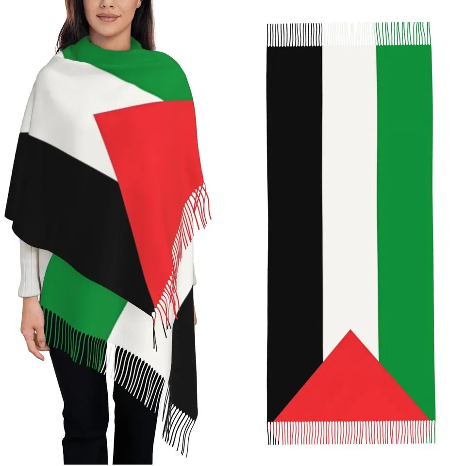 Klasická palestína Palestínska vlajková vlajka Shawls Zábaly pre ženy teplé veľké šatky šatky pašmina šatky
