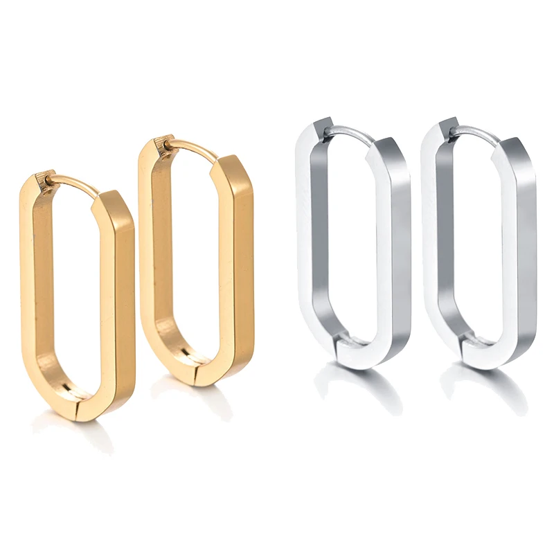 Klasická z nehrdzavejúcej ocele Ear Bockle for Women Trendy Gold Silver Color