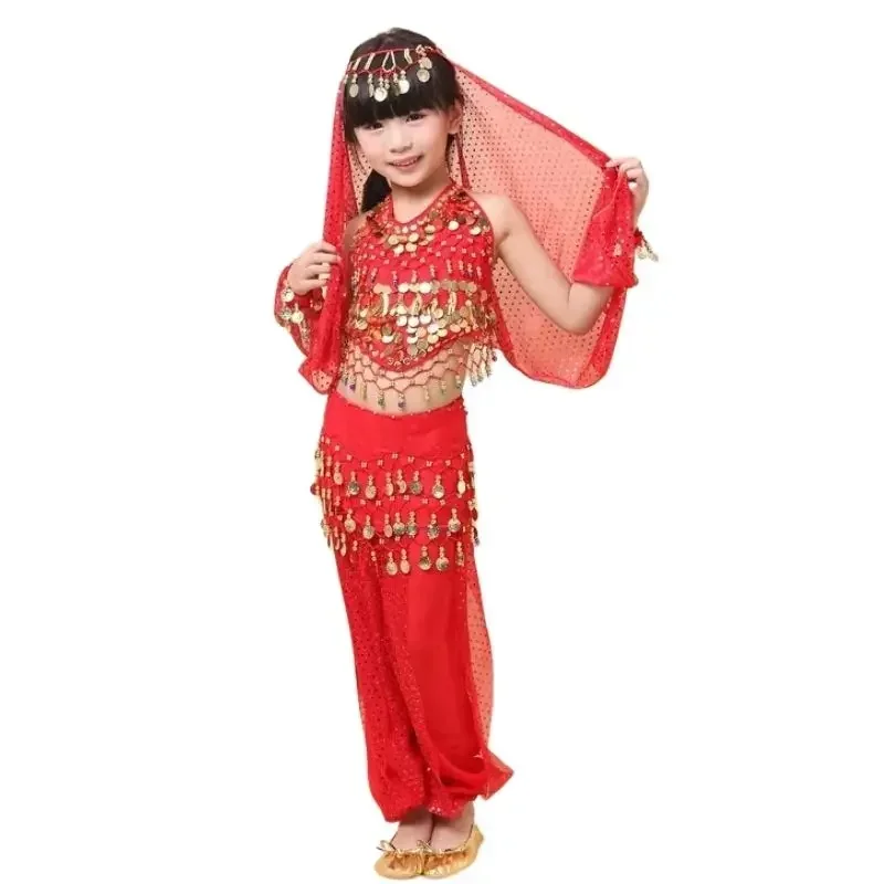 Klasické deti brušné tanečné kostýmy Dieťa Indian Dancing Girl's Performance Detské pódium tutu