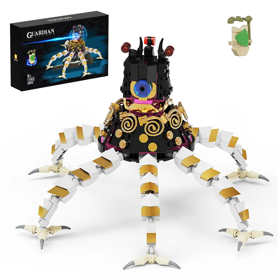 Klasické Guardian Building Blocks nastavené na Zeldaed Update Update Multi Foots Monster Bricks Zhromaždenie hračiek pre deti Darček pre vzdelávanie Puzzle Darček