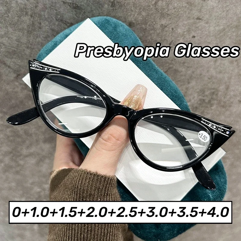 Klasické okuliare na čítanie farieb cukroviniek Nový diamant vykladané okuliare pre presbyopia okuliare Muži a ženy okuliare 0 až +4.0