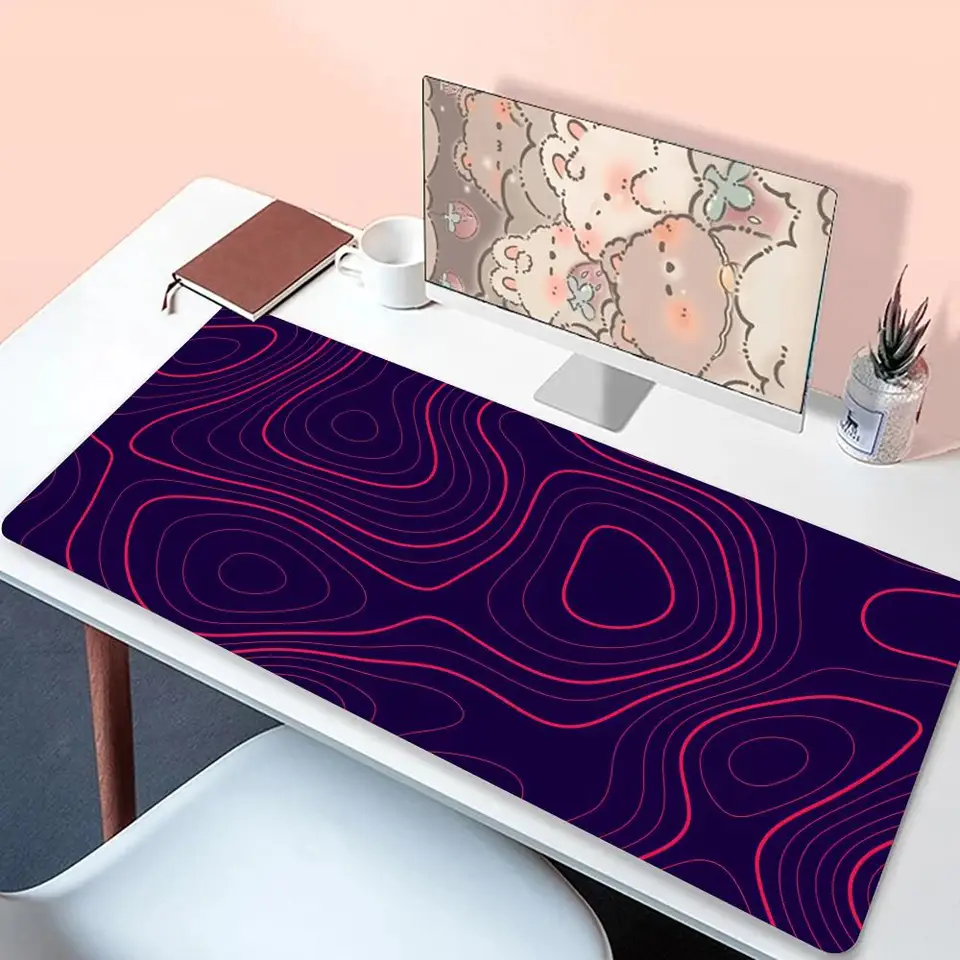 Klasické populárne terénne linky Mouse Pad Gaming Acting Actle Non-Slip Gum Gume Edge Locking MousePads Hra Play Rats for Office Note