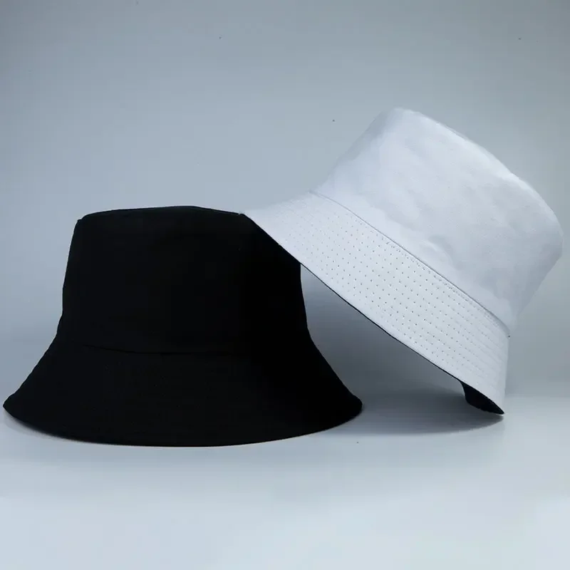 Klasické reverzibilné vedro klobúky Muž Ženy bavlnený rybár Cap Girl Boy Denná dovolenka Chapeau Bob Casquette Gorras