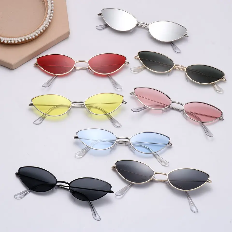 Klasické slnečné okuliare z Alloy Cat Eye Woman Designer Small Rám slnečné okulia