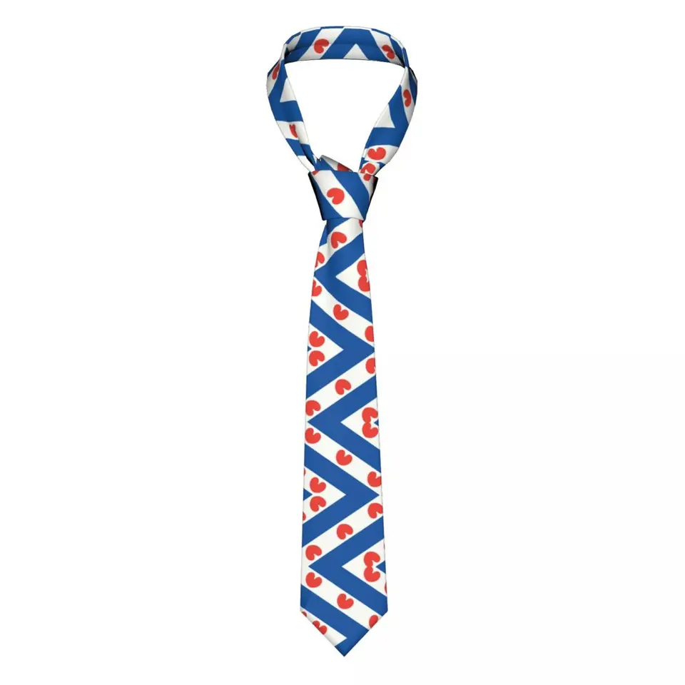 Klasické vlajky Friesland pre svadobných custom muži Holandsko Holland Necktie