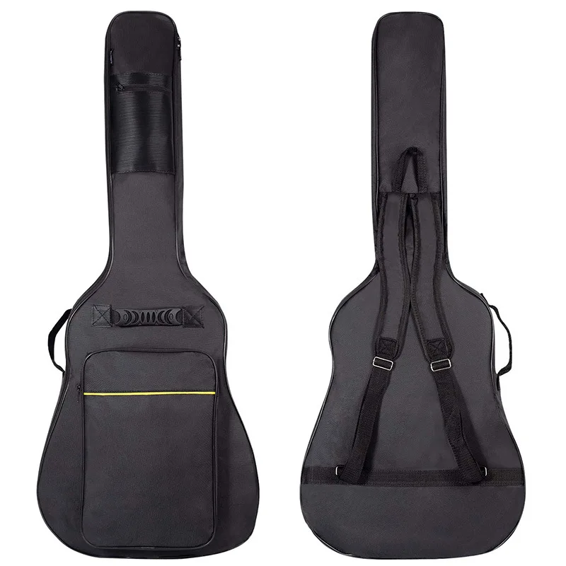 Klasický 40/41 palca Oxford Austic Akustic Guitar Bag Vodotesný batoh 5 mm bavlnené dvojité ramenné popruhy Čalúané mäkké puzdro