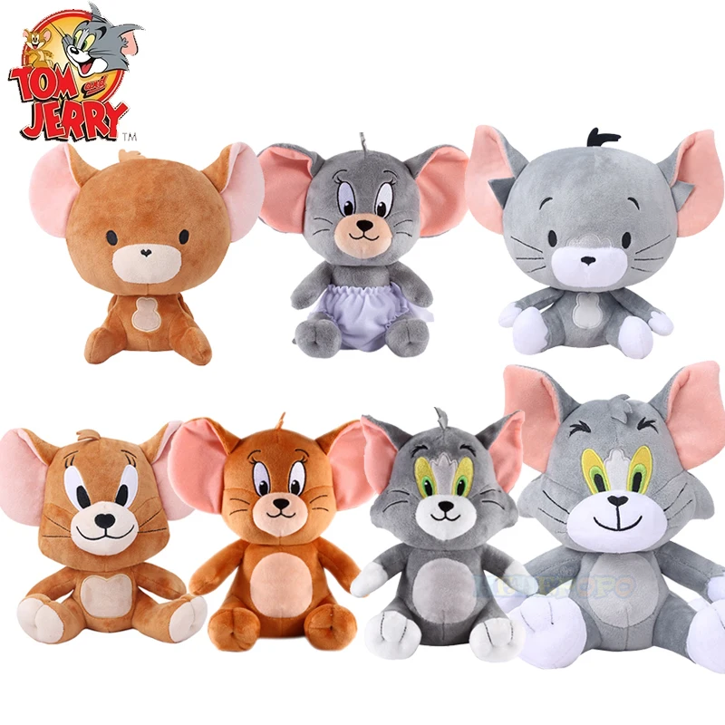 Klasický anime Tom a Jerry Plush Doll Original Factory Cartoon Film Figures Cat Mouse Cath Uppalded Animaly Hračka 13 cm-30 cm CE