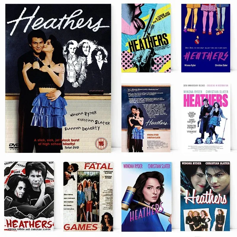 Klasický film Heathers Vintage Plagát Horor Film Canvas maľba HD tlačené retro stena obrázky domáca koľaj kinemato