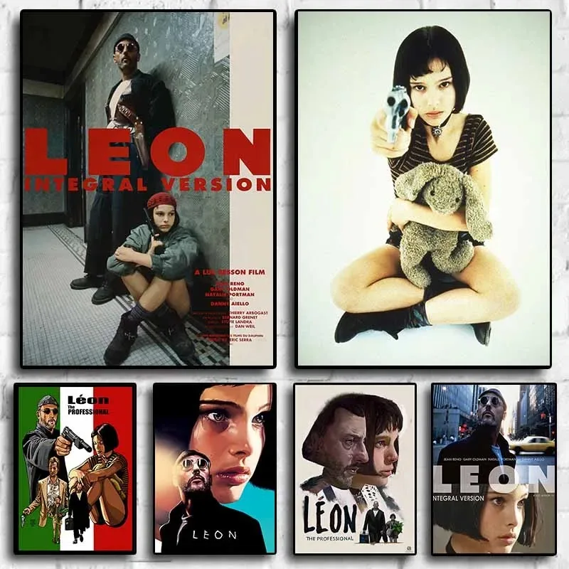 Klasický film Leon Profesionálne domáce nástenné umenie výzdoba plátna plagát Vysoko kvalitné plátno Inkjet Remless Print