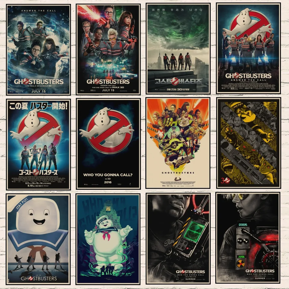 Klasický ghostbusters plagát kraft papier