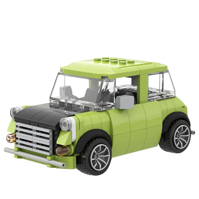 Klasický pán Beanss Green Mini Car Speed ​​Speed ​​Chumps Beans Film Cool domácich majstrov stavebných blokov modelové nápady hračky darček