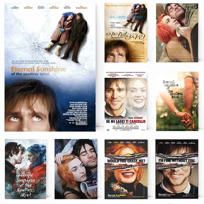 Klasický romantický film Eternal Sunshine of the Spotless Mind Movie Plagát Wall Art Canvas maľba domáci dekor darček