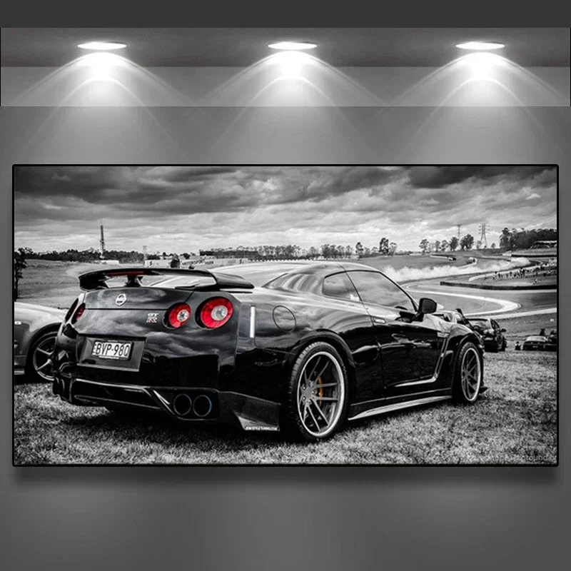 Klasický vintage nissan gtr pretekárstvo super auto stena múru hd plagát plagát pre domácu izbu spálne dekor