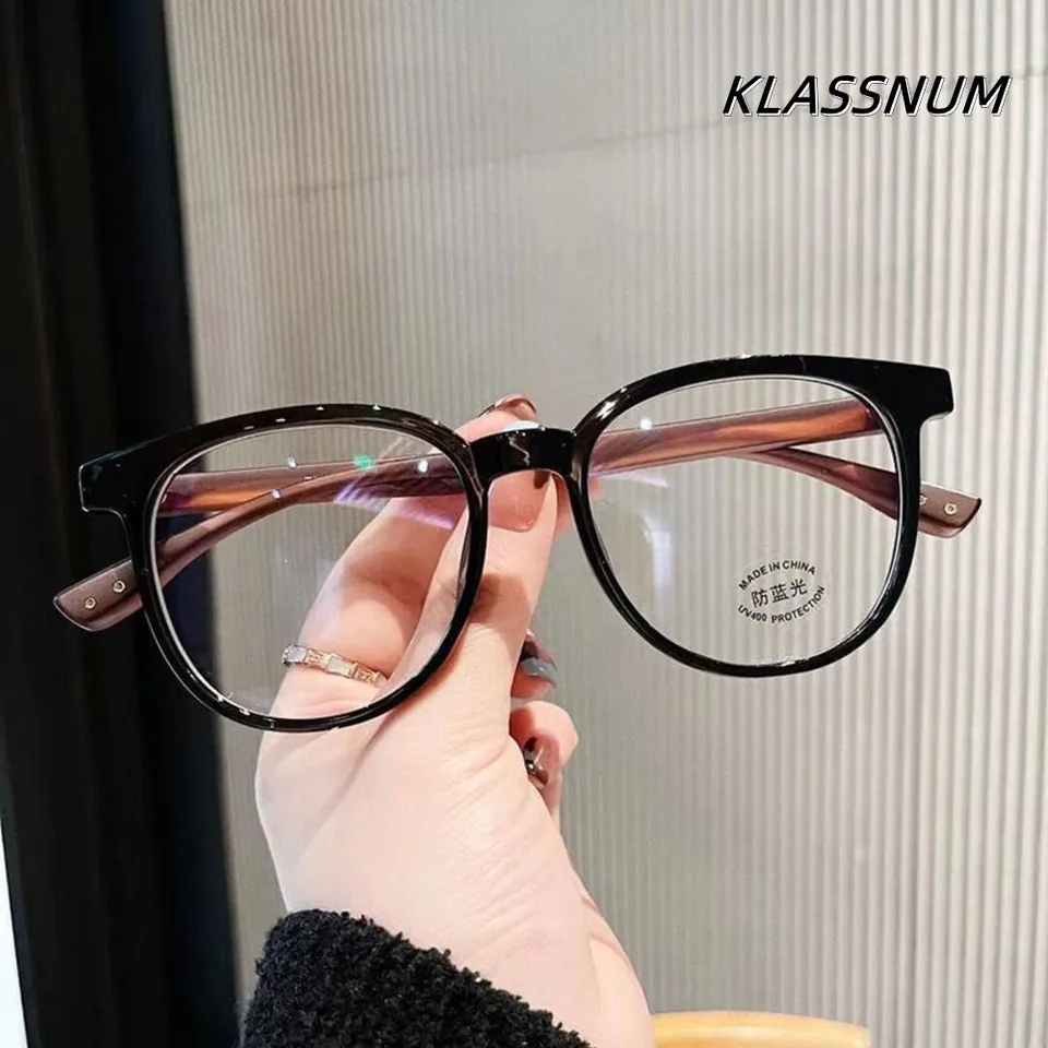 Klassnum anti-modré svetlé okuliare Retro drevené zrno nôh TR Rám Čítanie okuliare Čítanie Myopia ploché zrkadlo okuliare okuliare okuliare