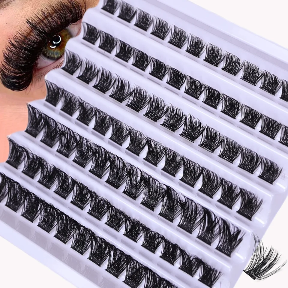 Klastre riasy 84ks klasty riasy 8-16 mm múdry jednotlivé mihalnice prírodný vzhľad riasy d Curl curl cluster riasy pre domácich majstrov