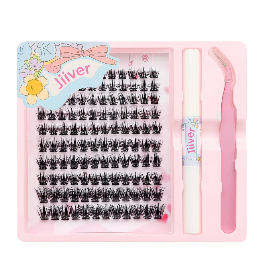 Klastrové riasy 120ks diy mihalnice predlžovanie c zvlnenia dlhé jednotlivé riasy zmiešané podnos faux Mink Link Clusters Extensions